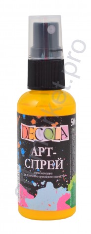 Краска-спрей акриловая «Decola» Арт-спрей Желтая средняя