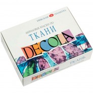 Акриловые краски по ткани Decola, набор 12 цветов 20 мл