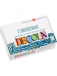 Акрилові фарби "DECOLA", глянцеві, 6 кольорів