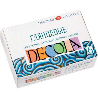 Акрилові фарби "DECOLA", глянцеві, 6 кольорів