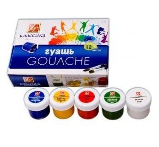 Гуашь "КЛАССИКА" Луч 12 цветов*20 мл - ART-market