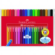 Фломастеры Faber-Castell Grip 20 цветов трехгранные