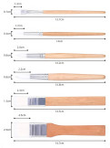 Набор нейлоновых кистей для рисования Worison с короткой ручкой 6 штук