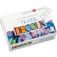 Акриловые краски по ткани Decola, набор 6 цветов 20 мл
