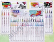 Набор акварельных маркеров STA Aqua natural brush 36 цветов