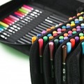 Профессиональные цветные карандаши с грифелем на масляной основе KALOUR 180 цветов в нейлоновом футляре