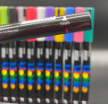Акрилові маркери Ulebbe для малювання на різних поверхнях 24 кольори.