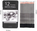 Графітні олівці для малювання Worison 12 штук твердість 10В-6Н