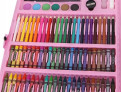 Художественный детский набор YOVER Art set в розовом кейсе 168 предметов