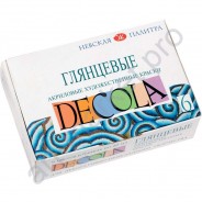 Акриловые краски "DECOLA", глянцевые, 6 цветов
