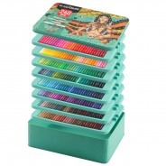 Преміум-набір кольорових масляних олівців KALOUR 240 кольорів в металевій коробці