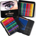 Акварельні, кольорові, вугільні та графітові олівці в одному наборі YOVER 72 шт. у метал. коробці
