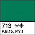 Краска акриловая "Сонет" 120 мл, Изумрудно-зеленая (713)
