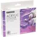 Художественные акриловые краски с блестками Art Rangers Acrylic glitter 6 цветов в тубах по 75ml 