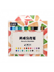 Набор акриловых маркеров STA  для рисования на разных поверхностях  24 цвета