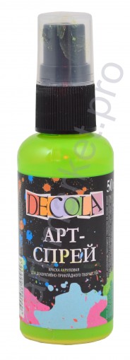 Краска-спрей акриловая «Decola» Арт-спрей Лайм 50 мл.