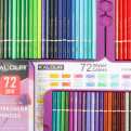Набор акварельных карандашей KALOUR 72 цвета, в металл. пенале