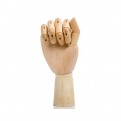 Деревянный подвижный манекен кисти руки, 7" (18 см)