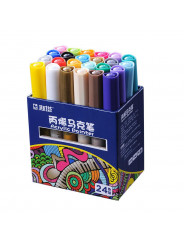 Набір акрилових маркерів STA для малювання на різних поверхнях 24 кольори (2 мм)