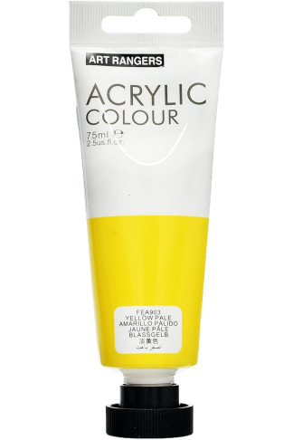 Акриловая художественная краска Art Ranger Acrylic 903 Yellow pale / Бледно-желтая 75 ml