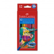Олівці акварельні з пензликом Faber Castell 12 кольорів