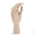 Деревянный подвижный манекен кисти руки, 10" (25 см)