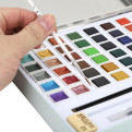 Премиум набор акварельных красок в металлическом пенале YOVER 36 цветов (с кисточками)