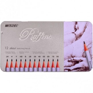 Набір простих олівців MARCO Raffine 2H-8B  12 штук