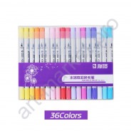 Набор двусторонних маркеров STA Aquarelle Brush 36 цветов