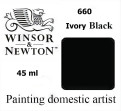Олійна фарба Winsor & Newton Чорна 660 туба 45 мл