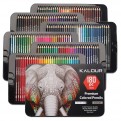 Набір кольорових олівців для малювання KALOUR в металевій коробці 180 кольорів