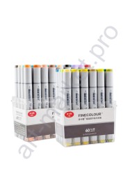 Спиртовые маркеры «FINECOLOUR» 60 цветов