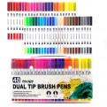 Набор двусторонних маркеров FineLiner / Brush Markers Pens 48 цветов