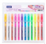 Набір маркерів з флуоресцентною перламутровою фарбою (12 кольорів)