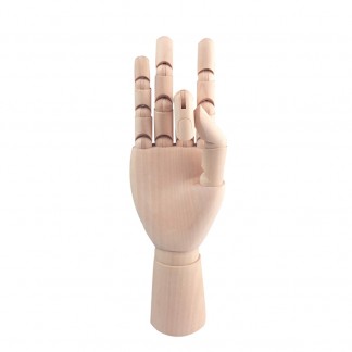 Деревянный подвижный манекен кисти руки, 12" (30 см)