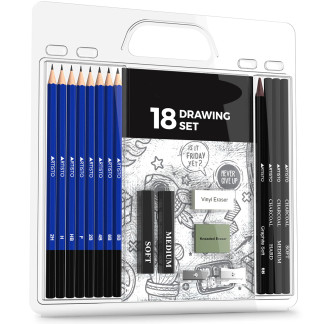 Набор графитных  карандашей для рисунка и эскизов ( 18 предметов)