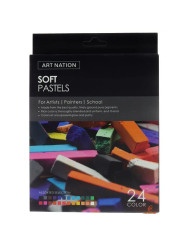 Пастель сухая мягкая для рисования ART NATION Soft pastel 24 цвета