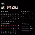 Акварельные, цветные, угольные и графитовые карандаши в одном наборе YOVER 72 шт. в металл. коробке
