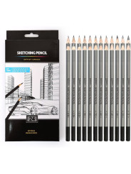 Набір професійних олівців для малювання WORISON 14B-9H/24 олівця