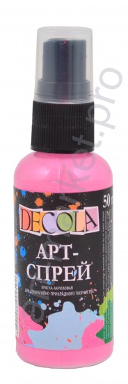 Краска-спрей акриловая «Decola» Арт-спрей Розовая