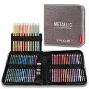 Набор цветных карандашей KALOUR Metallic 50 цветов с эффектом Металлик