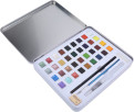 Премиум набор акварельных красок в металлическом пенале YOVER 36 цветов (с кисточками)