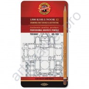 Набор графитных карандашей Koh-I-Noor 1500 Technic