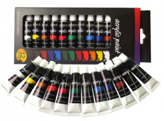 Набор акриловых красок AcriLyc Paint для рисования (12 цветов по 12 мл.) 