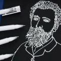 Біла акрилова ручка-маркер ULTRA Acrylic Paint 