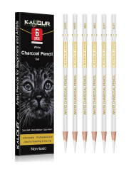 Профессиональный набор белых угольных карандашей KALOUR